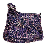 Travelon Anti-Theft Asymmetric RFID Crossbody, Purple Leopard