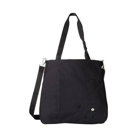 Haiku Women"s Journey Eco Tote Bag, Black w/ Plum Stitch