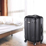 GLOBALWAY Expandable 20" ABS Carry On Luggage Travel Bag Trolley Suitcase-Black