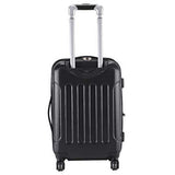 GLOBALWAY Expandable 20" ABS Carry On Luggage Travel Bag Trolley Suitcase-Black