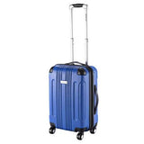 GLOBALWAY Expandable 20" ABS Carry On Luggage Travel Bag Trolley Suitcase-Blue