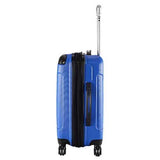 GLOBALWAY Expandable 20" ABS Carry On Luggage Travel Bag Trolley Suitcase-Blue