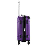 GLOBALWAY Expandable 20" ABS Carry On Luggage Travel Bag Trolley Suitcase-Purple