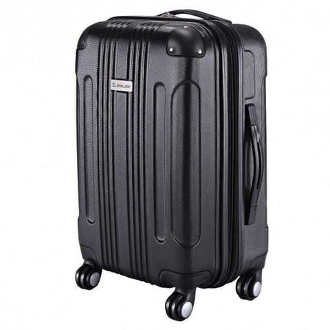 GLOBALWAY Expandable 20" ABS Carry On Luggage Travel Bag Trolley Suitcase-Black