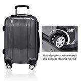 3 Pcs 20" 24" 28" GLOBALWAY ABS+PC Luggage Travel Set-Gray