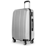 GLOBALWAY 3 PC 20" 24" 28" Luggage Set Suitcase Spinner w/ TSA Lock-Silver