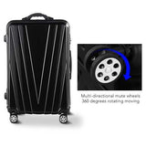 3 pcs Luggage Set Travel Trolley Suitcase with TSA Lock-Black