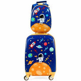 2PC Kids Luggage Set Rolling Suitcase & Backpack-Pink