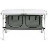 Height Adjustable Folding Camping  Table-Gray