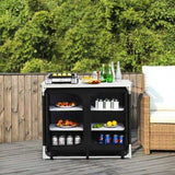 Outdoor Camping Cooking Table with Storage Organizer