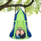 Kids Hanging Chair Swing Tent Set-Green