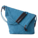 Women Canvas Bags Casual Black Buttom Shoulder Bags Crossbody Bags