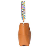 Women Casual PU Handbag Durable Colorful Two Straps Crossbody Bag Shoulder Bag