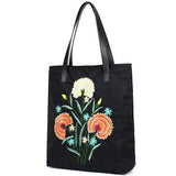 Women Nylon Floral National Design Handbag Light Weight Shoulder Bag
