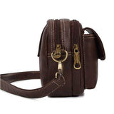 Women Men Retro Front Zipper Pocket Shoulder Bags Vintage Crossbody Bags Waist Bags 5.5'' Phone Bags