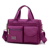 Women Nylon Multi Zipper Pockets Tote Handbags Casual Shoulder Bags Waterproof Crossbody Bags