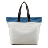 Women Canvas Hit Color Tote Bag Casual Handbag Shoulder Bag