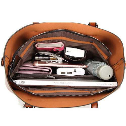 Women Tote Handbags Vintage Front Pocket Shoulder Bags