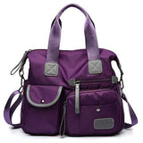 Women Nylon Waterproof  Large Capacity Multi Pocket Multifunction Handbag