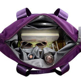 Women Nylon Waterproof  Large Capacity Multi Pocket Multifunction Handbag