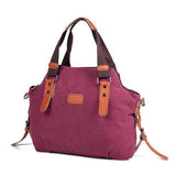 Women Canvas Casual Vintage Large Capacity Canvas Handbag Shoulder Bag Crossbody Bags