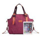 Women Canvas Casual Vintage Large Capacity Canvas Handbag Shoulder Bag Crossbody Bags