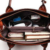 Women Crocodile High-End Vintage PU Leather Handbag Shoulder Bag