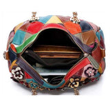 Women Elegant Flower Patchwork Crossbody Bag Handbag