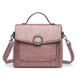 Women Magnetic Button Fashion Handbag Shoulder Crossbody Bag