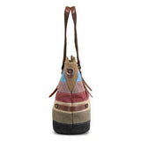 KVKY Women Canvas Stripe Handbags