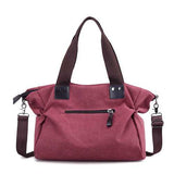 KVKY Women Canvas Tote Handbags Casual Front Pockets Bags