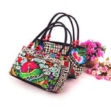 Ethnic Embroidery Flowers Bag Handbag Tote Bag