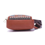 Brenice Vintage Embroidery Chest Bags Crossbody Bags