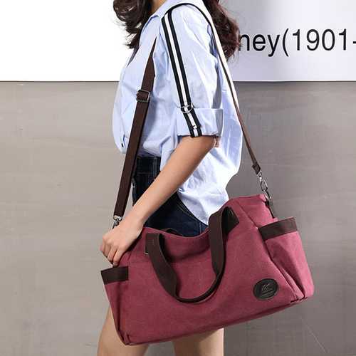 Women Men Durable Canvas Casual Handbags Shoulder Bags Crossbody Bags