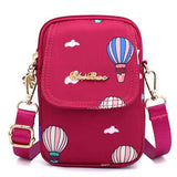 Print Nylon Casual Light 5.5inch Phone Bag Flap Shoulder Bag