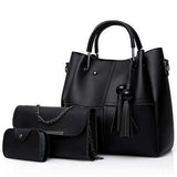 Fashion Handbag Messenger Bag Three-piece Tassel Mother Bag