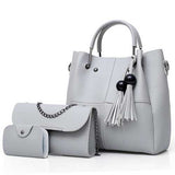 Fashion Handbag Messenger Bag Three-piece Tassel Mother Bag