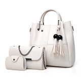 Fashion Handbag Messenger Bag Three-piece Tassel Mother Bag