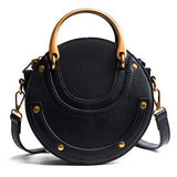 Round Rivet Stitch Messenger Bags Handbags Crossbody Bags