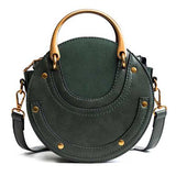 Round Rivet Stitch Messenger Bags Handbags Crossbody Bags