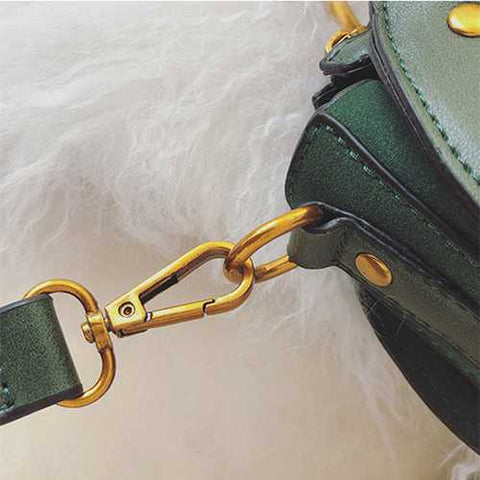 Round Rivet Stitch Messenger Bags Handbags Crossbody Bags