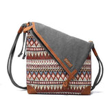 Brenice National Printing Canvas Retro Bohemia Crossbody Bag
