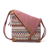 Brenice National Printing Canvas Retro Bohemia Crossbody Bag