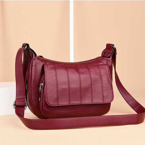Women Soft Leather Leisure Crossbody Bags Messenger Bags