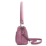 Women Solid PU Crossbody Bag Leisure Double Layer Messenger
