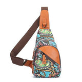 Brenice National Floral Light Women Sling Bag Chest Bag
