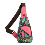 Brenice National Floral Light Women Sling Bag Chest Bag