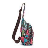 Brenice National Floral Light Women Sling Bag Chest Bag