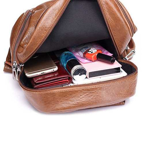 Women PU Soft Leather Multifunctional Leisure Handbag
