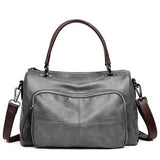 Women Elegant Pure Color Handbags Plaid Crossbody Bags